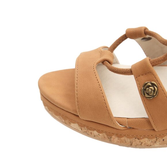 NWT Axes Femme Camel Brown Lace-Up Sandals - Picture 5 of 6